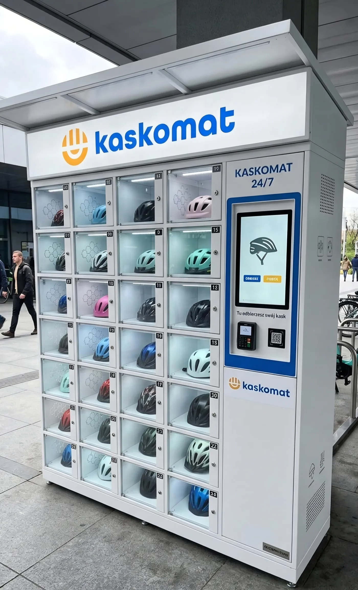 Wizualizacja kaskomatu - automatu z kaskami do wypożyczenia